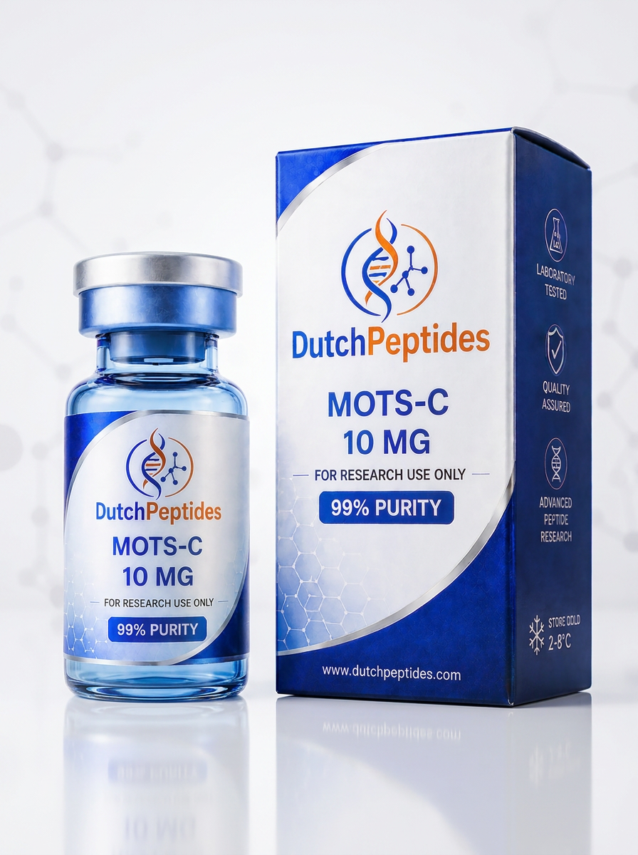 MOTS-c onderzoekspeptide vial van DutchPeptides